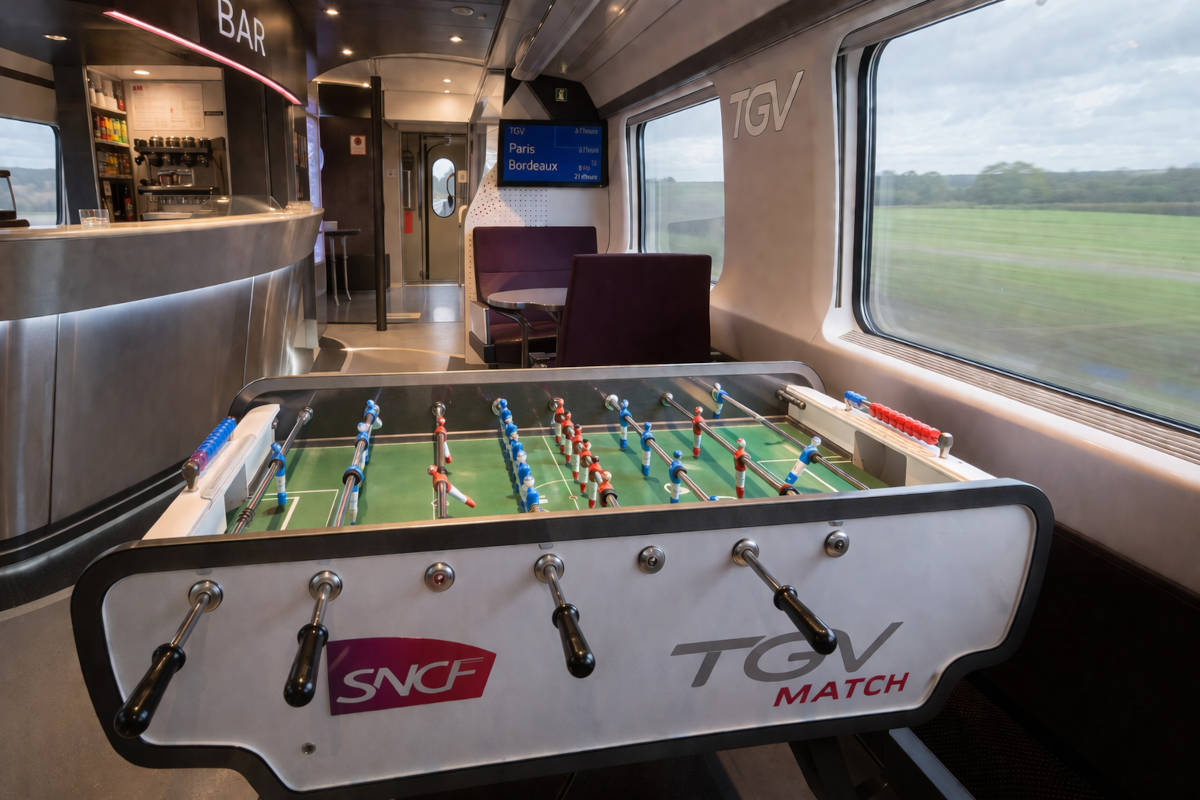 Baby-foot dans le TGV